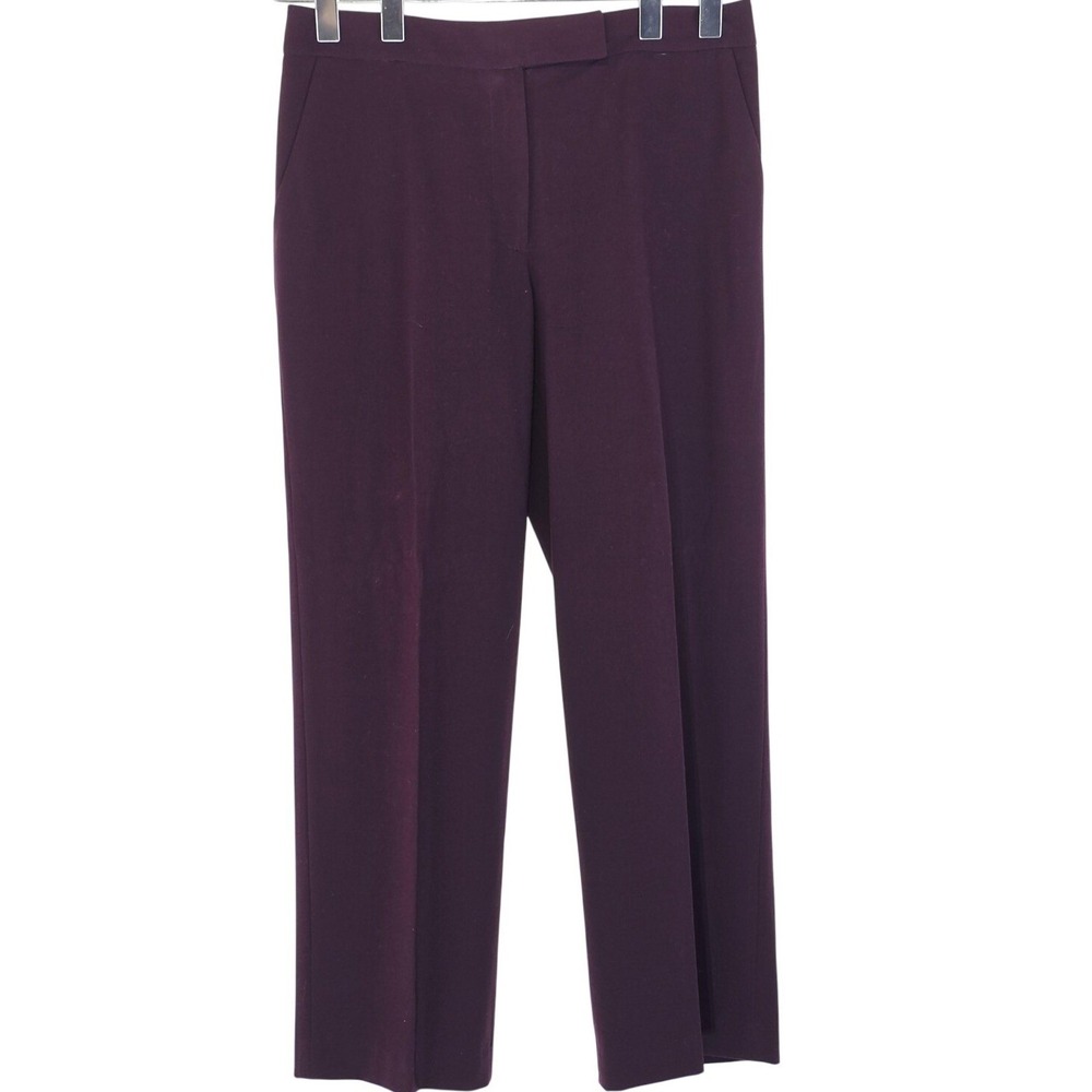 Apostrophe Pants Womens‎ 12 Purple Ponte Straight Leg Stretch Dress Work Office